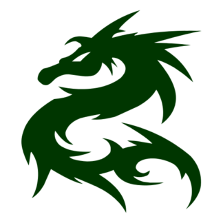 Tribal Dragon Decal (Dark Green)